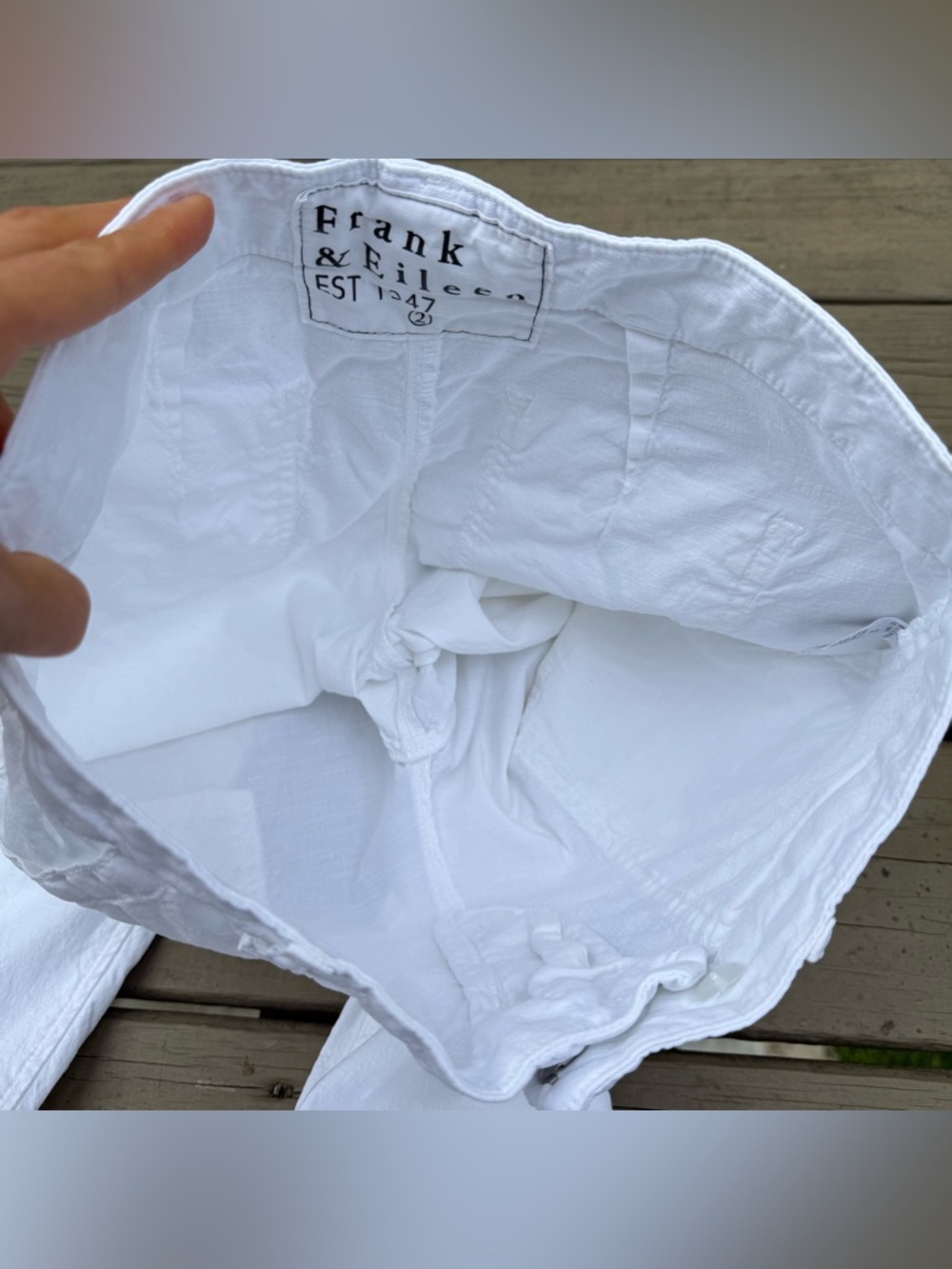Frank & Eileen Jameson Utility Jogger Pants in White Italian Performance Linen 2 - Picture 12 of 16